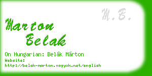 marton belak business card